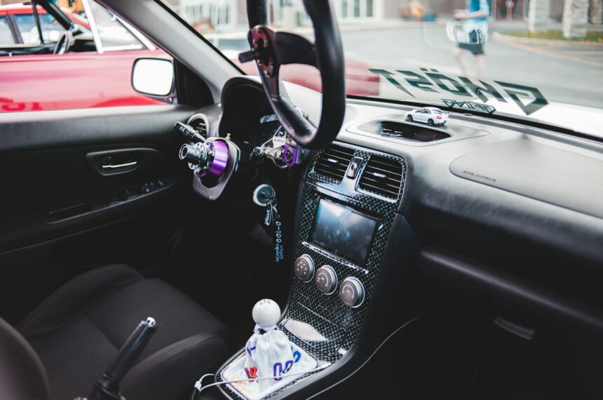black steering wheel with water droplets car accessories