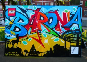 Lego al Marra Block Party: un murales collettivo tra musica, quartiere e creatività